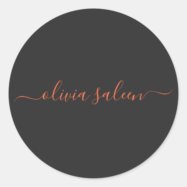 Customised Carrot and Nero personalised Classic Round Sticker (Front)