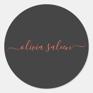 Customised Carrot and Nero personalised Classic Round Sticker