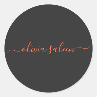Customised Carrot and Nero personalised Classic Round Sticker