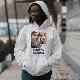 Customised Cat Lover Ash Black Family Pet Photo Hoodie