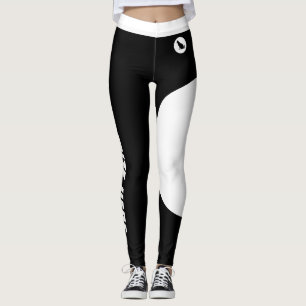 Customised Cat Lover Pet Mum WhitevGreen Black Leggings