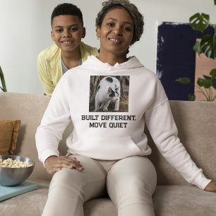 Customised Cat Mum ash Black Text Cute Pet Photo Hoodie