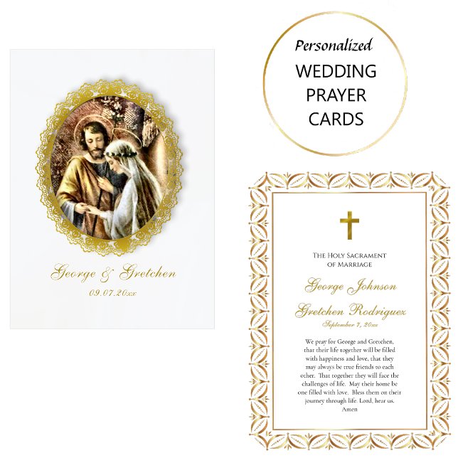 Customised Catholic Wedding Prayer Card (Creator Uploaded)