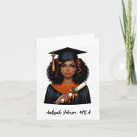 Customised Chic African-American Woman Graduation