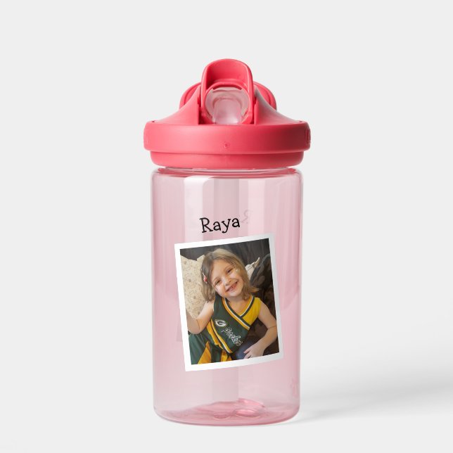 Customised Child's Photo and Name Water Bottle (Front)