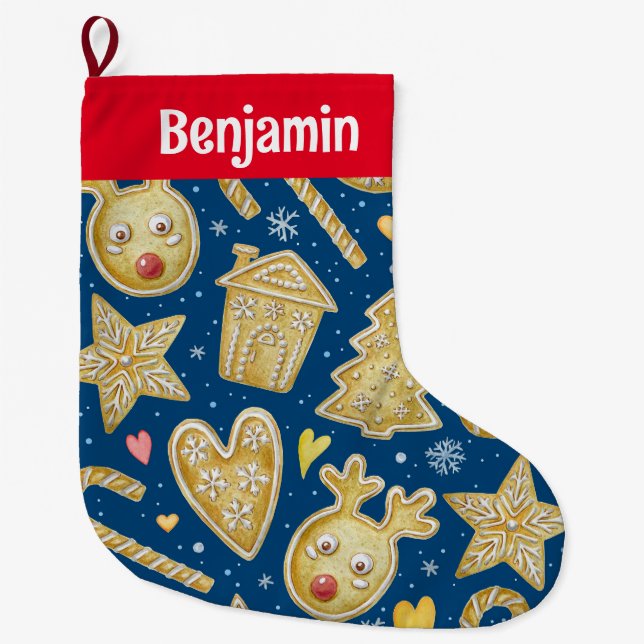 Customised Christmas Cookie Stocking (Front)