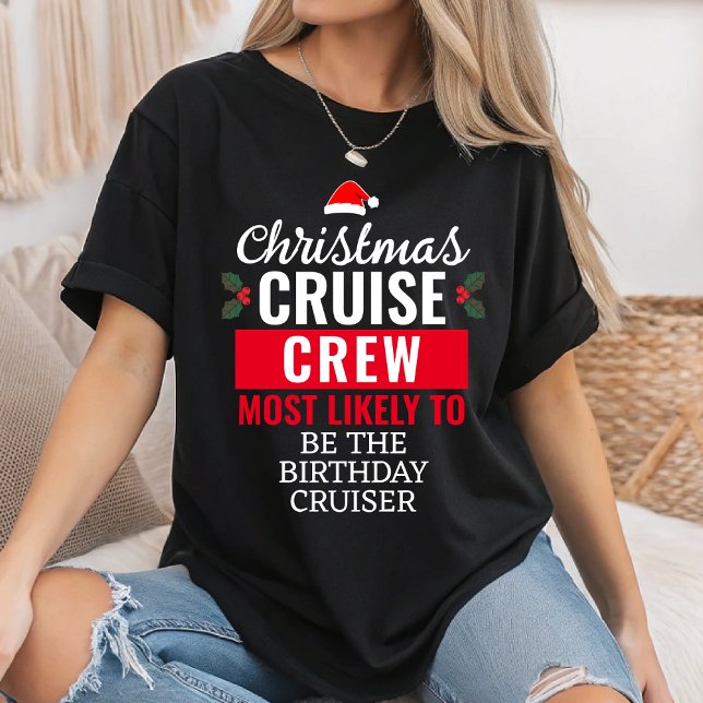 Customised Christmas Cruise Crew Holiday Vacation T-Shirt (Creator Uploaded)