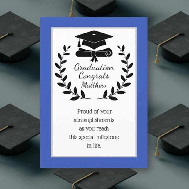 Customised, classic Congrats graduation card (Creator Uploaded)