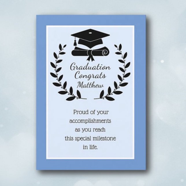 Customised, classic Congrats graduation card (Creator Uploaded)