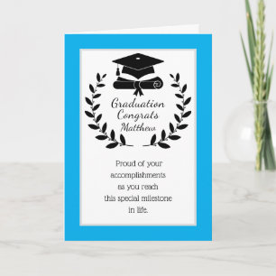 Customised, classic Congrats graduation card
