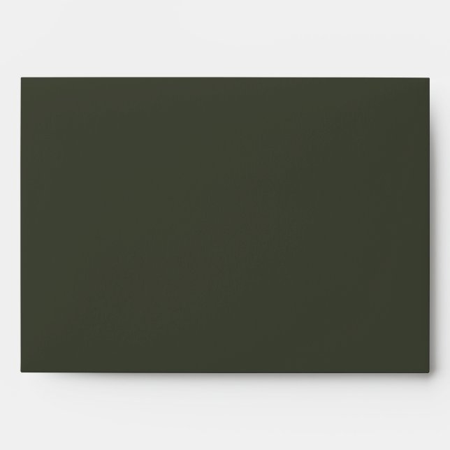 Customised Classic Monogram Dark Green Wedding. Envelope (Front)