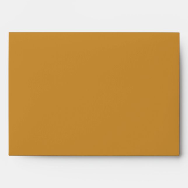 Customised Classic Monogram Stylish Mustard Yellow Envelope (Front)