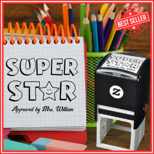 Customised Classroom Praise Star Teacher Grading Self-inking Stamp