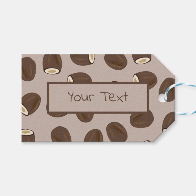 Customised Coconut Pattern Gift Tags (Front (Horizontal))