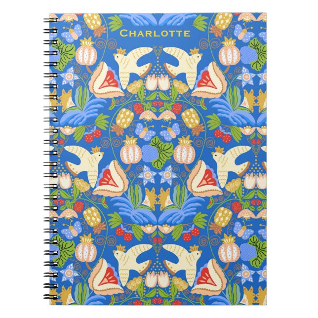 Customised colourful cute fruity floral notebook (Front)