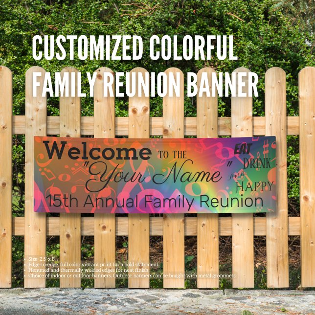 Customised Colourful Family Reunion Banner (Birthday Depot
Customized Colorful Family Reunion Banner)