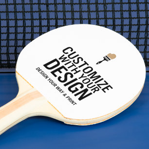 Customised Company Branded Custom Personalised  Ping Pong Paddle