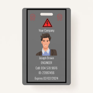 Customised Company Employee ID Badge for lanyard