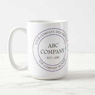 Customised Company Logo Slogan Mission Coffee Mug