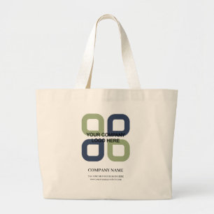 Customised Company Logo With Business Slogan Large Tote Bag
