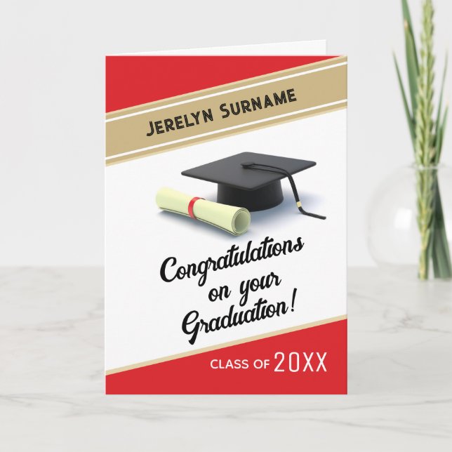 Customised Congrats graduation card (Front)