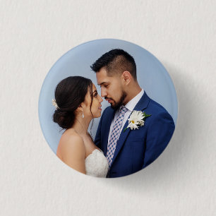 Customised Couple Wedding Photo 3 Cm Round Badge