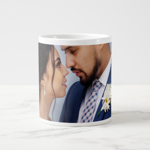 Customised Couple Wedding Photo Large Coffee Mug