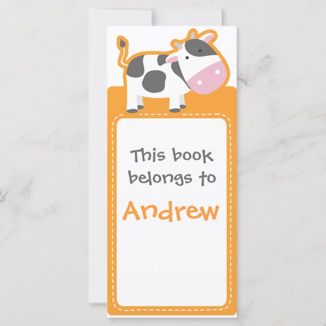 Customised*Cow Bookmarks Book (Front)