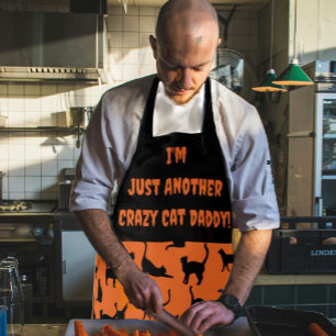 Customised Crazy Cat Daddy Halloween  Apron