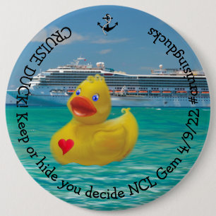 Customised Cruising Duck 6 Cm Round Badge