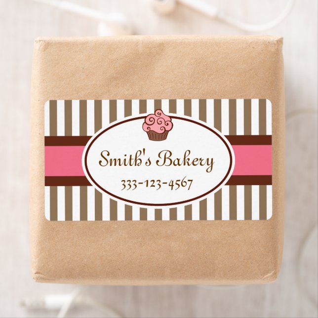 Customised Cupcake  Business Labels (Insitu)