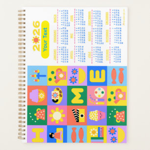 Customised Cute and Happy Home Calender 2026 Planner
