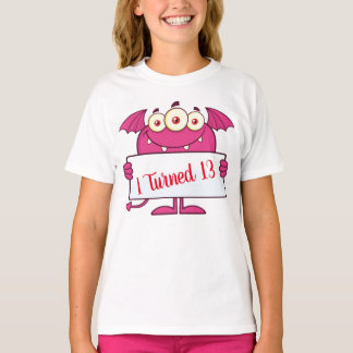 Customised cute Birthday "I turned 13" T-Shirt