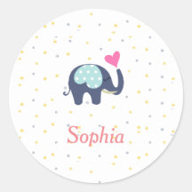Customised Cute Elephant and  Stars Pattern
