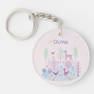 Customised cute floral  key ring