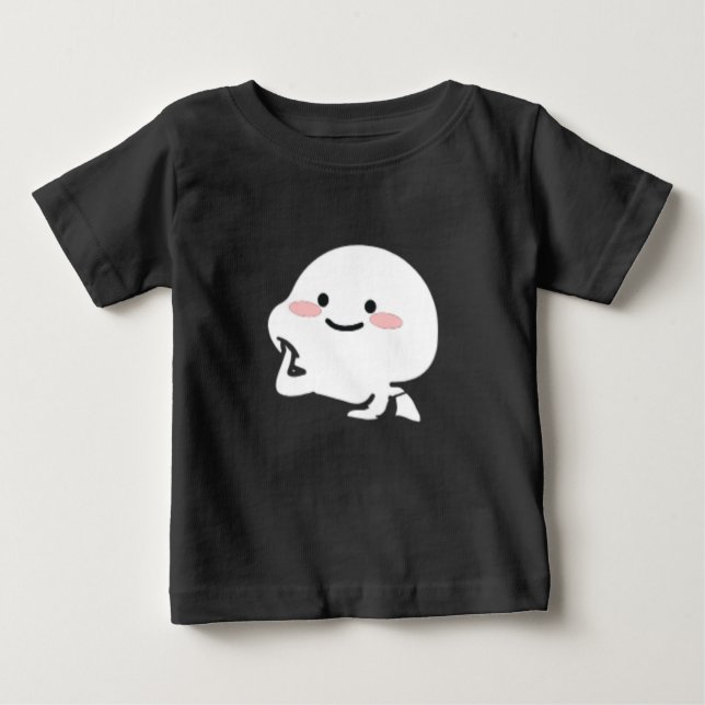 Customised Cute Illustration of Quby Sticker Baby T-Shirt (Front)