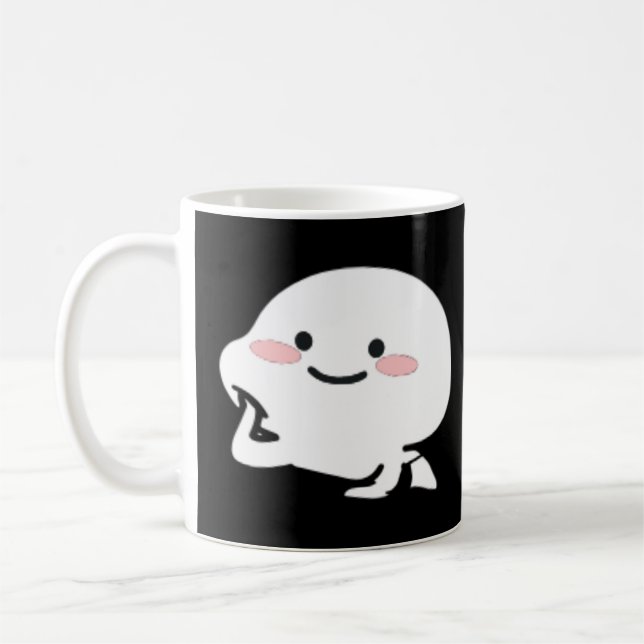 Customised Cute Illustration of Quby Sticker  Coffee Mug (Left)