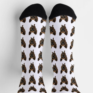 Customised Cute Pet Photo White Socks