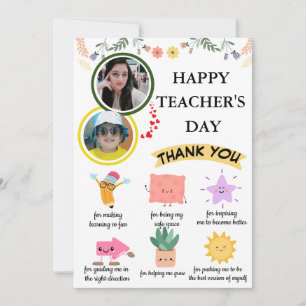 Customised Cute Teacher's Thank You Card