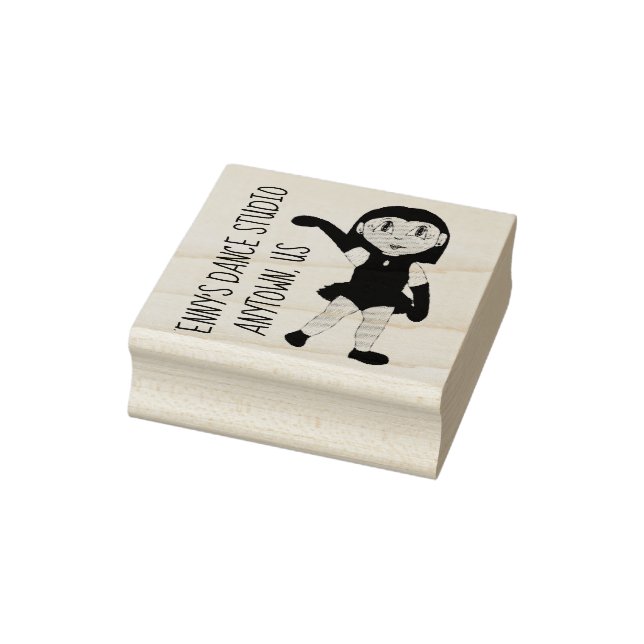 Customised Dance Teacher School Studio Jazz Dancer Rubber Stamp (Stamp)