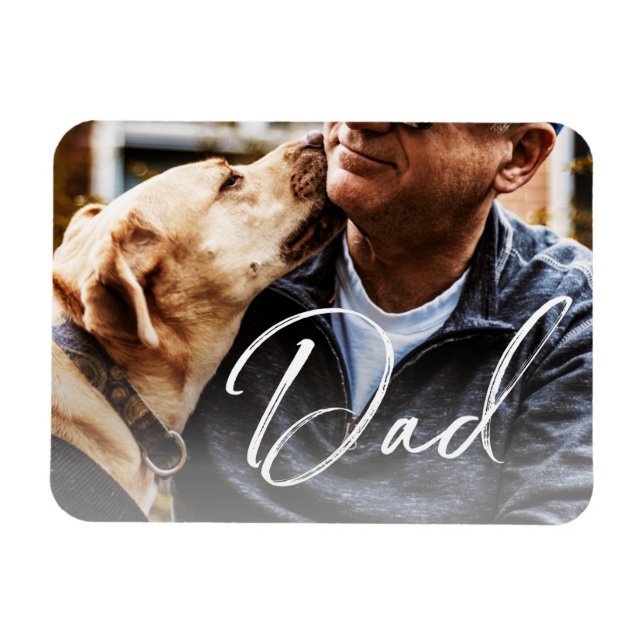 Customised Dog Dad Father's Day  Magnet (Horizontal)