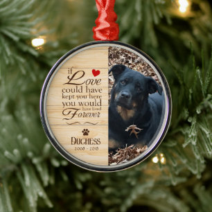 Customised Dog Memorial  Metal Tree Decoration