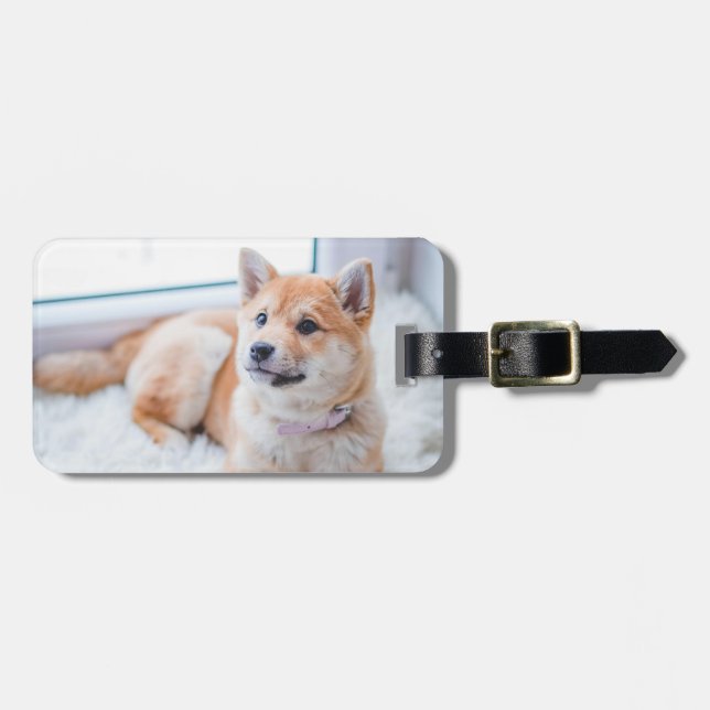 Customised Double Sided Personalised Photo Luggage Tag (Front Horizontal)