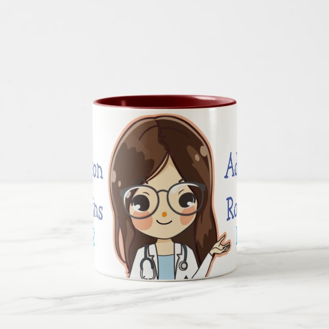 Customised Dr (Your Name) PhD Graduation Two-Tone Coffee Mug (Center)