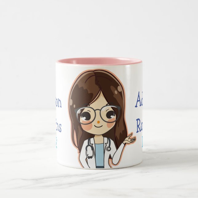 Customised Dr (Your Name) PhD Graduation Two-Tone Coffee Mug (Center)