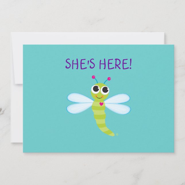 Customised Dragonfly Invitation (Front)