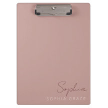 Customised Dusty Rose Modern Monogram Name 