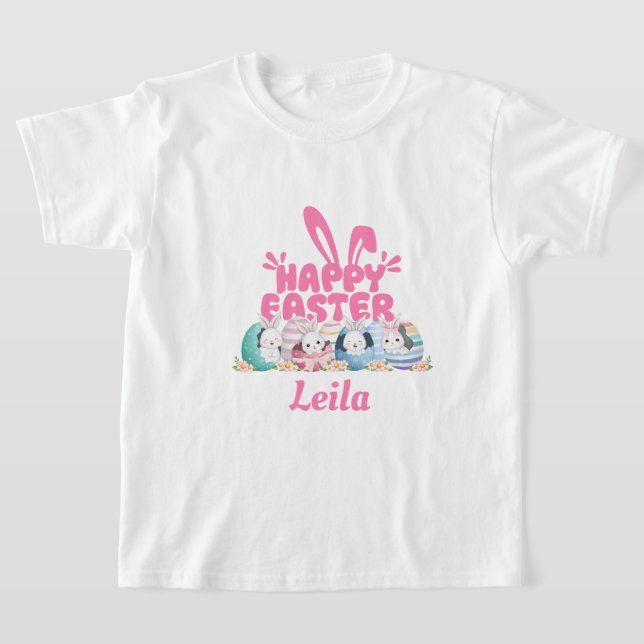 Customised Easter Theme Kids T-Shirt (Laydown)
