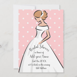Customised Elegant Wedding Dress Invitation