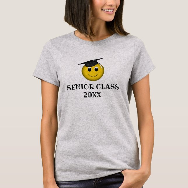 Customised Emoji Graduation Cap T-Shirt (Front)